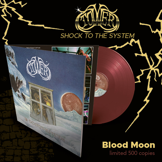 TOWER "Shock To The System" LP BLOODMOON VINYL