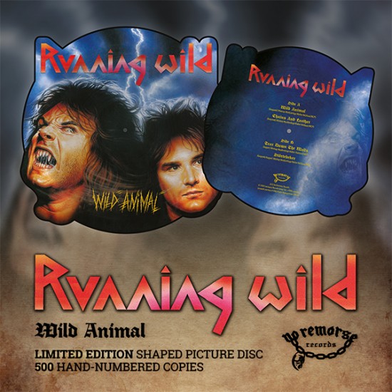 RUNNING WILD "Wild Animal" Shaped Picture Disc 12" EP